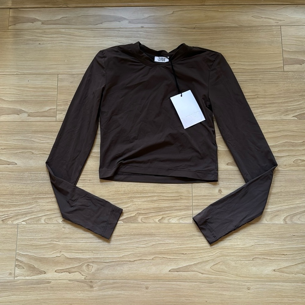 LONG SLEEVE TOP - BROWN